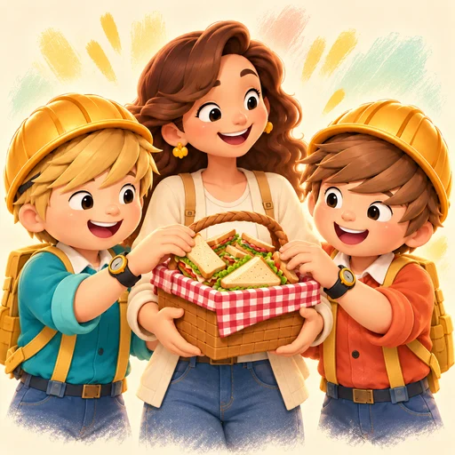 Lei brings the brothers lunch